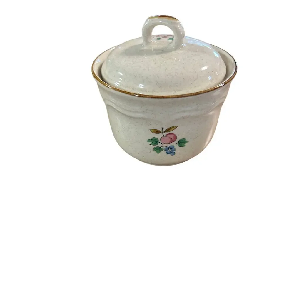 Vintage International China Heartland Covered Sugar Bowl 7774 Stoneware Japan